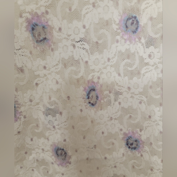 Intimately Free People Lace Slip Dress Size Large White/Cream Lilac - Picture 4 of 7